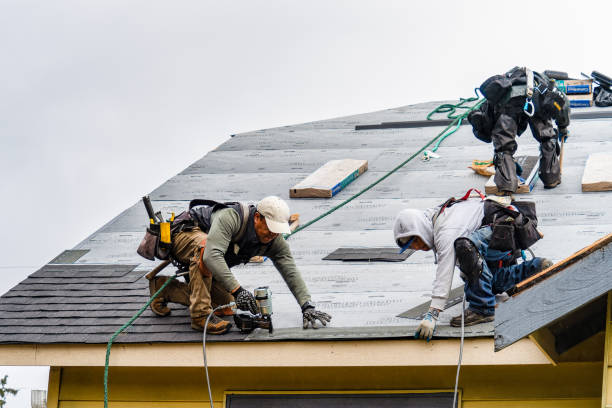 Professional Gutter Installation technician working in Strasburg, MO